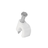 Grapa curva para cable 5mm blanca bolsa de 20 piezas volteck